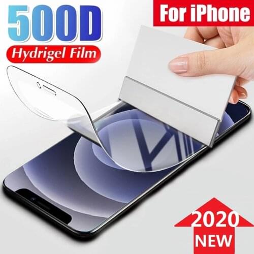 Hydrogel Protective Film for iPhone 12 Mini 11 Pro Max XS X XR iPhone 8 7 6 Plus SE 2020 (Not Glass) Screen Protector Film Foil