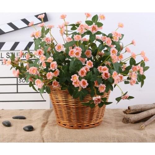 Artificial Small Rose Flower Peony Silk Flowers Bouquet DIY Wedding Office living Room Home Garden Decoration Fake Flower