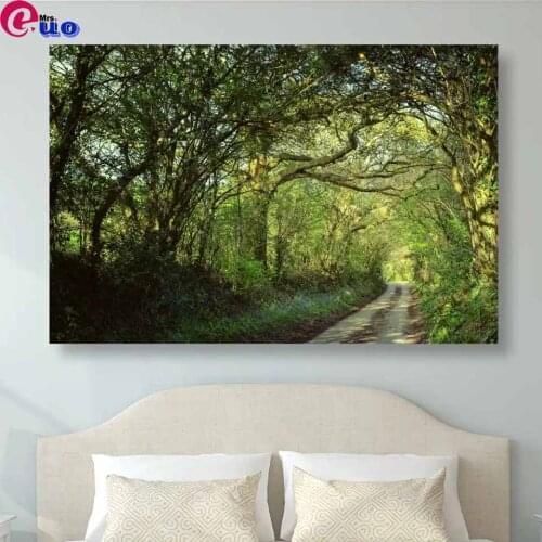 Image of a fairy forest Full Square Diamond Painting 5D DIY Mosaic Diamond Embroidery Landscape Cross Stitch Kit Home Decor