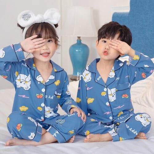 Girls Clothing Sets Spring Autumn New Children Pajamas Set Long Sleeve Kids Sleepwear Cute Boys Nightwear Unisex Pijama Infantil