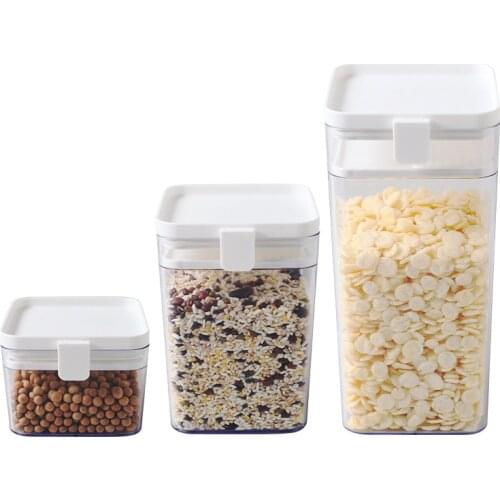Dry Food Grain Rice Storage Kitchen Food Organizer Tools Accessories Storage Box Transparent Food Containers Organizing Boxes