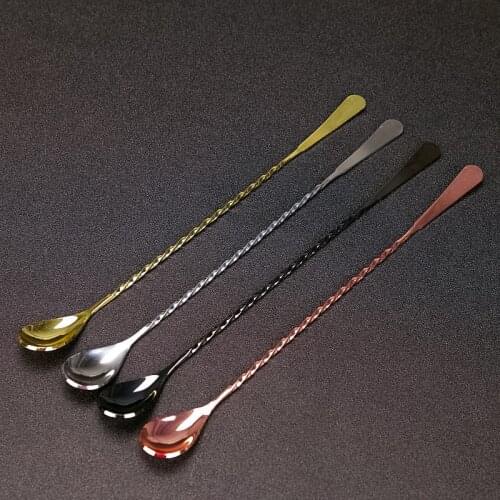 Stainless Steel Cocktail Bar Spoon Hoffman Drink Mixer Bar Stirring Mixing Spoon