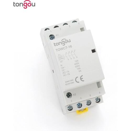 4P 16A 4NO Din Rail Household AC Modular contactor for Household Home Hotel Resturant 400V