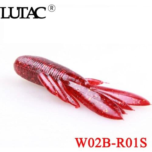 Sinking Shrimp soft lure LUTAC soft wobbler Fishing Bait Artificial Lure 80mm 7.7g 4colors optional
