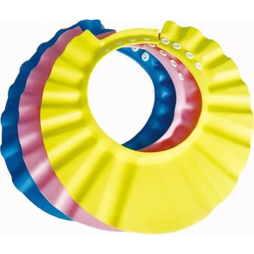 Soft Baby Kids Children Shampoo EVA Bath Shower Cap Hat Wash Hair Shield 3 Color