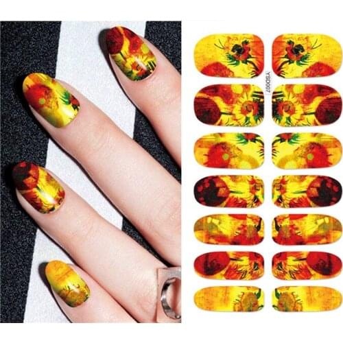Nail sticker art decoration Fire Light Phoenix slider adhesive Water Transfer decals manicure lacquer accessoires polish foil