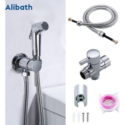 ABS Shower Head for Bathroom Hand Sprayer Handheld Bath Accessories Portable Bidet Sprayer Self-Cleaning Hand Bidet Faucet