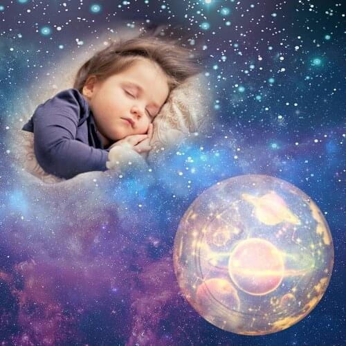 360 Degree Rotation Adjustable Brightness LED Night Light Toy Lamp Projector with 5 Slides Kid Christmas Gift Bedroom Decoration