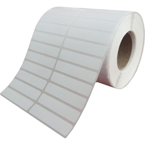 New AIBIER 50*10mm*5000pcs/1roll Thermal transfer blank barcode Labels,art paper adhesive printed label sticker,Free shipping