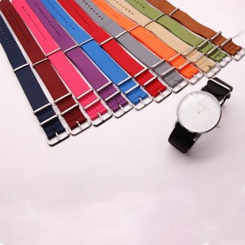 New Striped Premium Nylon Strap with Stainless Steel Buckle for Mens Watch NATO Style 18MM 20MM 22Mm 24MM Wristband