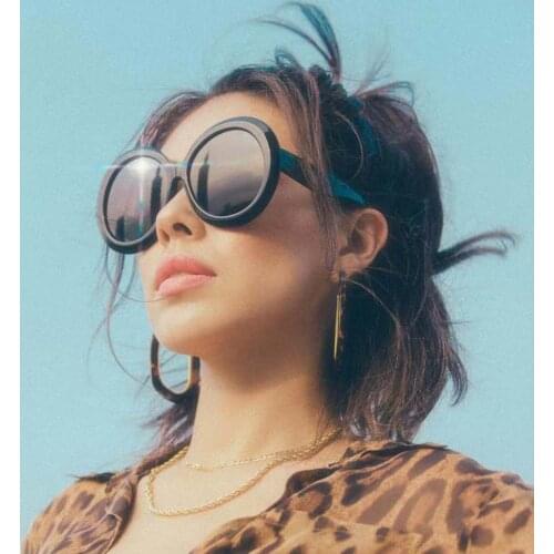 Fashion Oversized Round Sunglasses Women Luxury Brand Shade Sun Glasses Vintage Glasses for Lady UV400