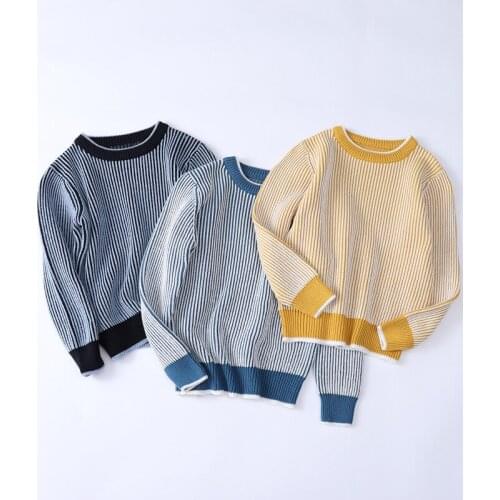 Autumn Baby Boys Girls Sweaters Kids Sweaters Winter Big Boys Knit Sweater Teenagers Girls Sweater Toddler Warm Clothes