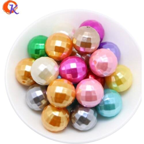 Cordial Design 20MM Jewelry Findings ABS Disco Ball Beads Assorted Color 100 Pcs/Lot Faceted Pearls Accessories CDWB-515035