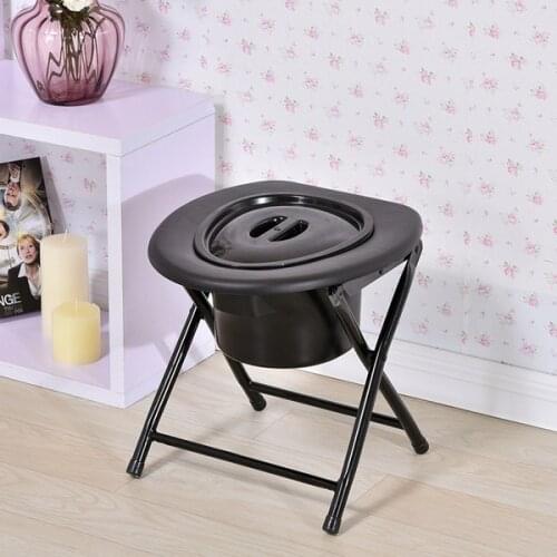 Foldable Stainless Potty Chair Bedside Bathroom Toilet Commode Seat Shower Potty