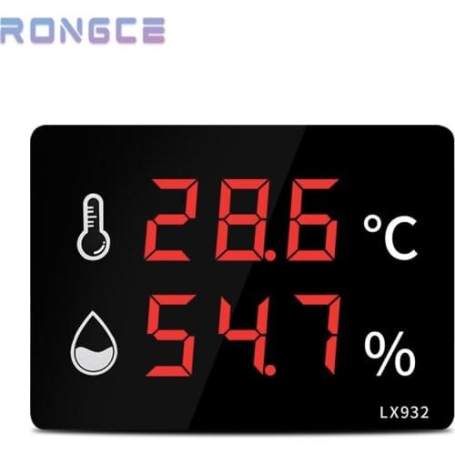 LED Digital Room Thermometer Humidity Meter Wall Mounted Office Humidity Thermometer With Large Screen Display And Probe