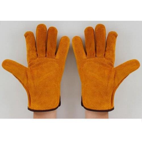 Heat Resistant Leather Welding Gloves Safety Protective Working Gloves