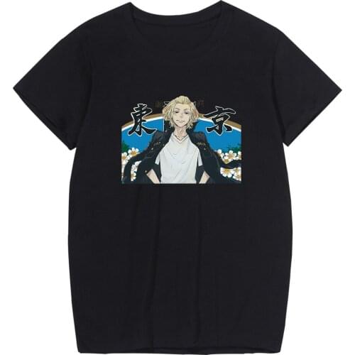 Tokyo Revengers Tee Anime T-shirt Mikey Print Loose Oversized 4XL Men Women Casual Streetwear Pullovers Hooded Top 2021 New