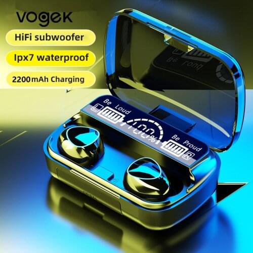 TWS Bluetooth-compita 5.1 Earphones Charging Box Wireless Headphone Stereo Waterproof Sports Earbuds Headset LED Status Display