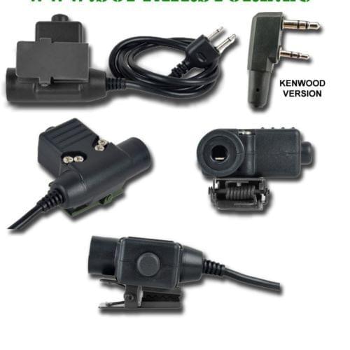U94 Ptt 2 pin for earphone/headphone airsoft bowman plug kenwood version