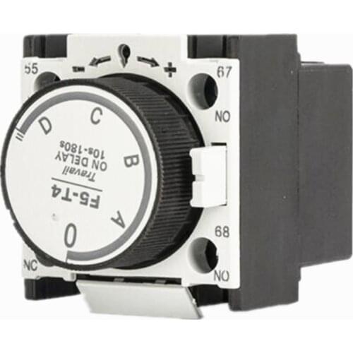 LA2 DT2 F5-T2 T0 T4 F5-D2 D0 D4 660V 10A 1NO 1NC Time ON Delay Relay Auxiliary Contact Block 0.1-3s/0.1-30s/0.1-180s