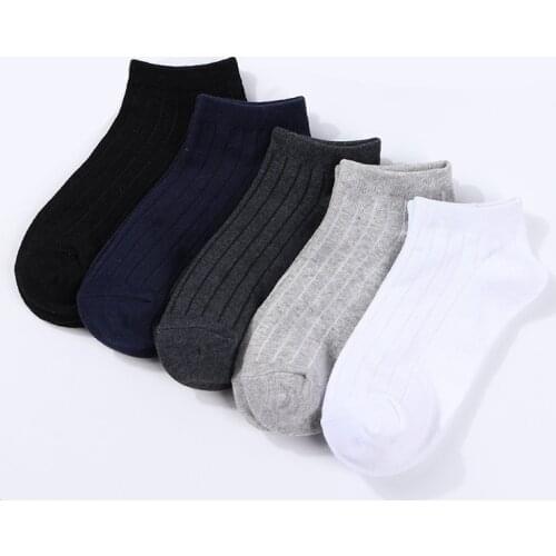 High Quality 5Pairs/lot Men Socks Cotton Summer Sport Comfortable breathable Male boat socks Business New