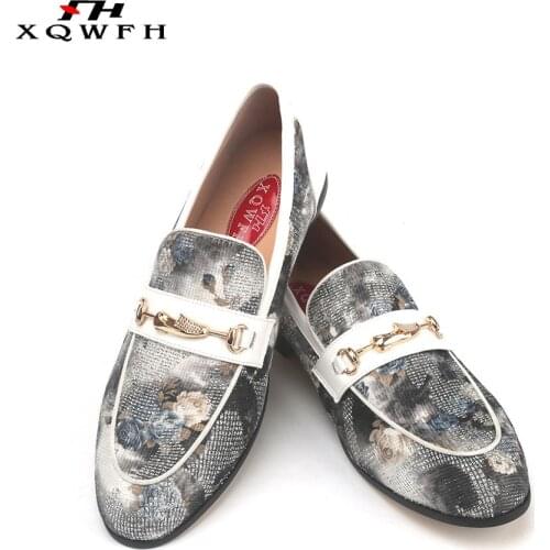 XQWFH Loafers Luxury Dress Shoes Men Canvas Slip On Man Flats Casual Shoes Mens Car Driving Shoes Italian Handmade Men Slippers