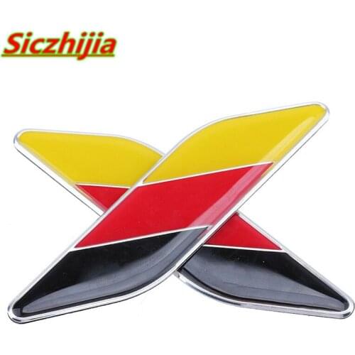 1 pair 3D car Italy France flag sticker badge sign for Skoda Octavia Fabia Rapid Superb Yeti Roomster