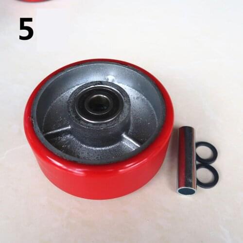 5 Inch Pu Caster Heavy Single Wheel Polyurethane Red Iron Core Flat Car