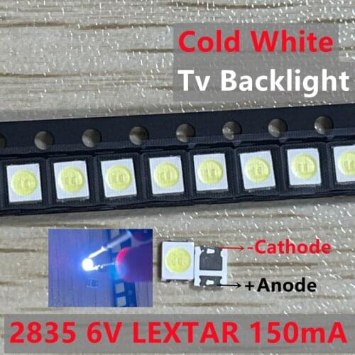 1000PCS FOR LEXTAR maintenance Konka Changhong Amoi LCD TV backlight LED strip lights 1210 3528 2835 SMD LED beads 6V