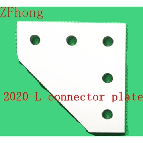 5pcs 5 Hole 90 Degree Joint Board Plate Corner Angle Bracket Connection Joint Strip for Aluminum Profile 2020 20x20 with 5 holes