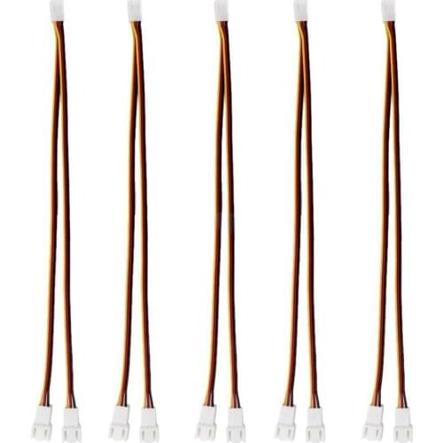 5Pcs 12V 3 Pin Female to 2/3 Pin Male PC Fan Power Splitter Extension Cable Connector Splitter Installer Extension Cable New