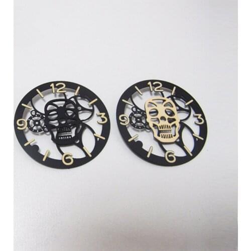 Unique Design Hollowing 38.9mm Watch Dial Green Luminous For ETA 6497 ST36 Seagull Movement Replacement Upgrade Accessories