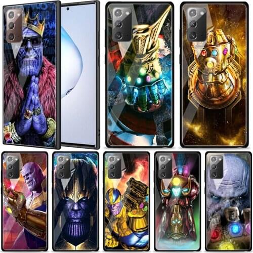 Thanos marvel hero for Samsung Galaxy Note 20 Ultra 10 Lite Plus 9 8 5G A70 A50 A40 A30 A20 Tempered Glass Phone Case