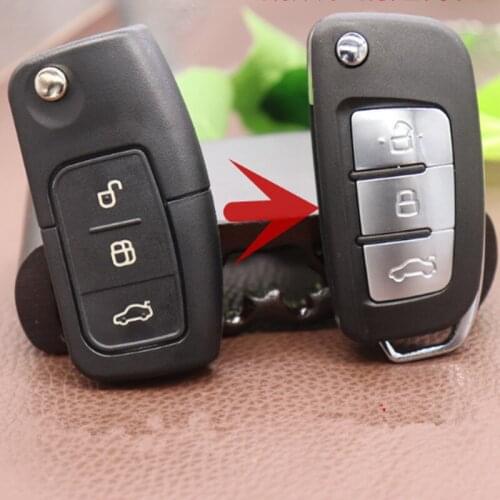 DAKATU 3 Button ModifIed Folding Remote Key Shell for Ford Mondeo Focus Fiesta Key Case Fob FO21 HU101 Blade