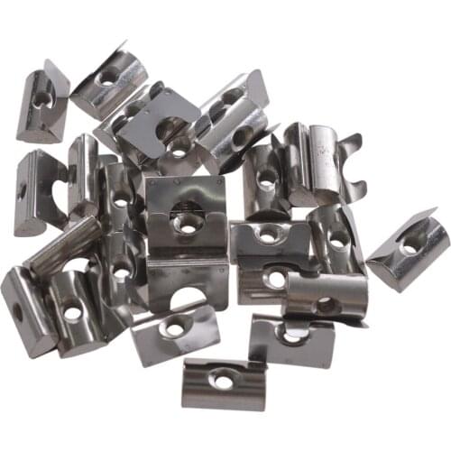 European Standard 30 and 40 Series Aluminum Slot Carbon Steel Half Round Roll In Spring T Slot Nut with M4 Thread Pack of 30