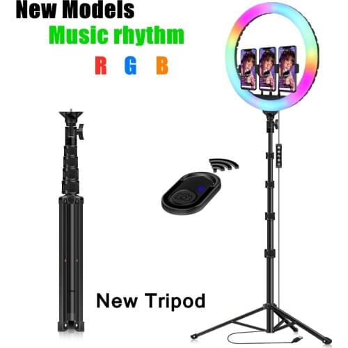 10 inch 13inch RGB Ring Light With Tripod Phone Clip Selfie Colorful Photography Lighting for YouTube Short Video Live