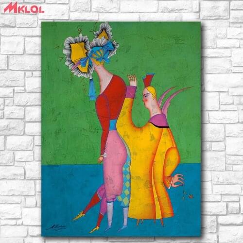 Large size wall art Mihail Chemiakin Untitled, 1981 Canvas Painting For Living Room Home Decoration Oil Painting No frame