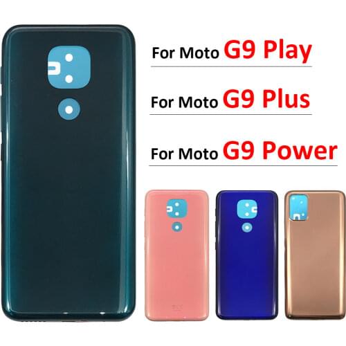 New Back Door Case Battery Rear Housing Back Cover With Side Key For Motorola Moto G9 Play With LOGO
