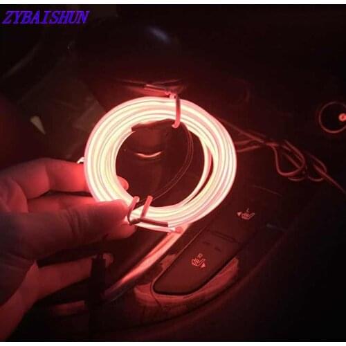 6colors 3m hand wire rope tube Neon Cold Light Glow Party Car Decoration Lighter 12 V for Lexus Acura Honda CRV Accord Odeysey