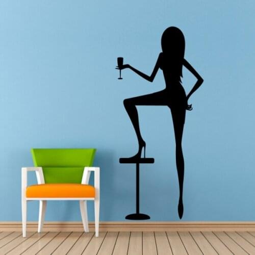 Sexy Abstract Line Art Silm Girl Illustrations Wedding Decor Wall Decal Wallpaper Wall Sticker Bathrooms Decor Stickers