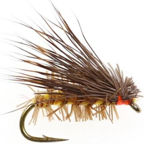 Deer Hair Dry Trout Flies Fly Fishing Lures Bait High Carbon Steel Hook Fish Tackle With Super Sharpened Crank Hook