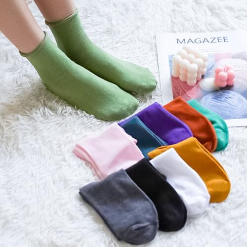 Candy High Quality Solid Color Cute Sweet Girl Fashion Womens Socks Harajuku Accessories Kawaii Fashion Lolita Socks Autumn New