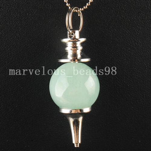 Free Shipping Women Beatiful Aventurine Pendulums Ball Women Men Art Pendant Bead C3220