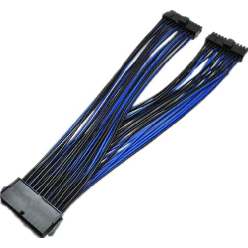 1pc Power Supply ATX /24-Pin Female to 24Pin/20Pin Male Cable Y Splitter - 30cm