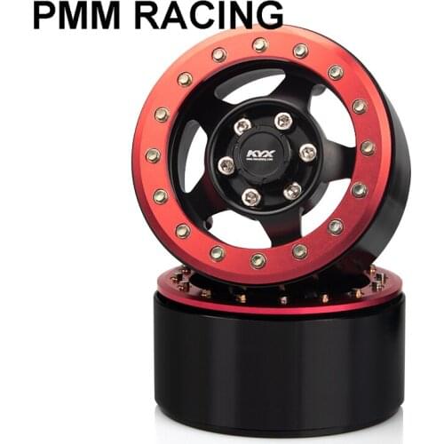 2PCS 1.9 Inch Metal Alloy Beadlock Wheel Rims for 1/10 Crawler Car SCX10 90022 90027 90047 CC01 TRX4 Defender G500 TRX6 G63 D90