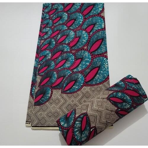 2021 high quality ankara fabric african real wax print cotton 100% tissus wax africain for sewing material 6yard