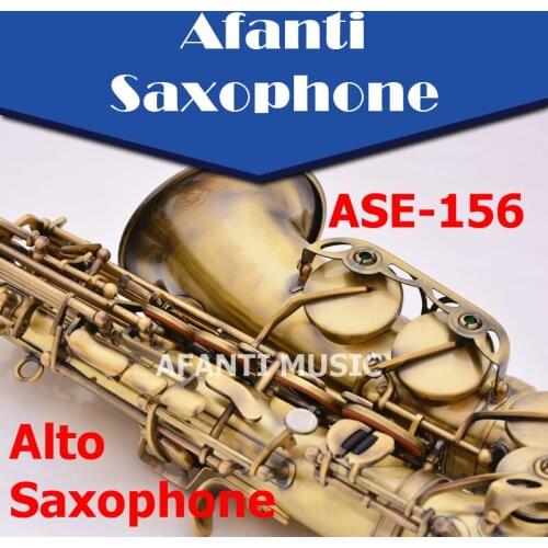 Afanti Music Eb tone / Brass body / bronze Alto Saxophone (ASE-156)