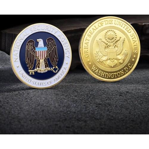 American Eagle Double-sided Baking Paint Three-dimensional Metal Commemorative Medallion Metal Badge Gold Coin