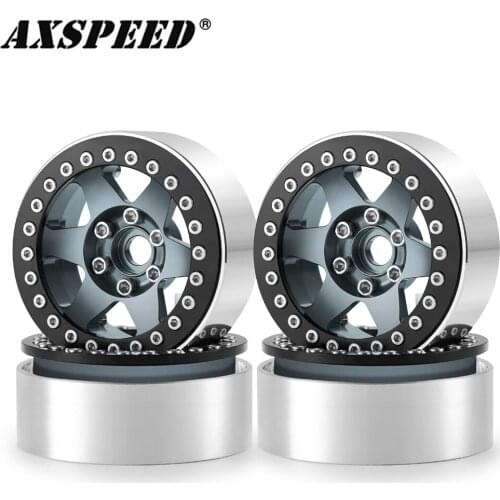 AXSPEED 2.2inch Beadlock Wheel Rim Metal Wheel Hub for 1/10 RC Crawler Axial Wraith 90048 RR10 SCX10 TRX4 Wheels Tires Parts