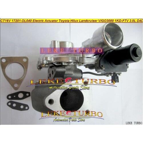 Free Ship CT16V 17201-OL040 17201-30110 Electric Actuator Turbo Turbocharger For TOYOTA Landcruiser Hilux SW4 D4D 1KD-FTV 3.0L